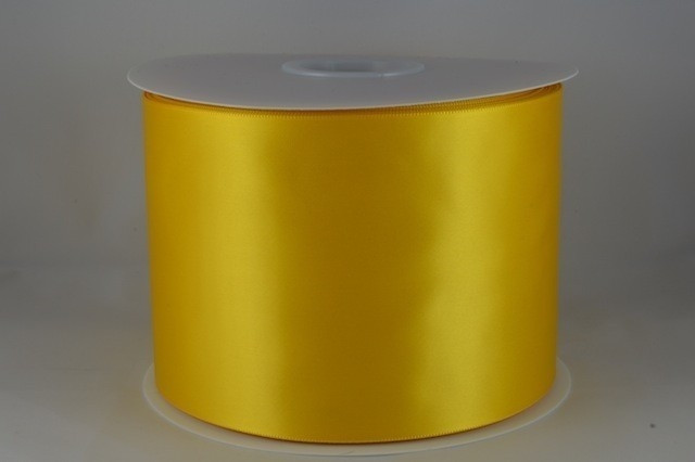 54033 100mm - Yellow Single Satin Sash Ribbon (50 Metres)