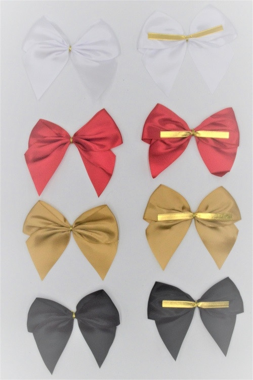 31172 - 50mm Double face satin Pre-tied Mini Bows available in various colours. A fantastic price of £0.51 for 3 bows