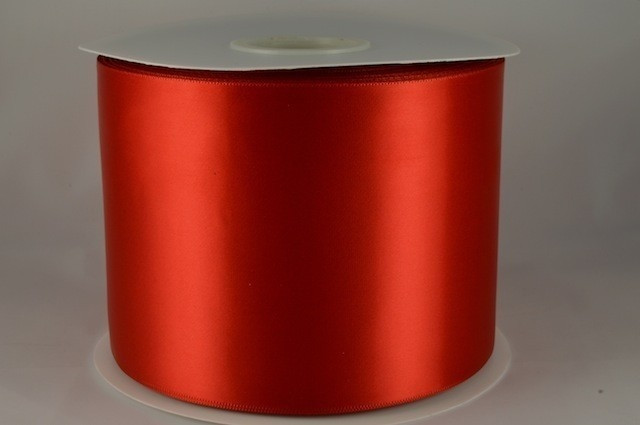 54033 100mm - Red Single Satin Sash Ribbon (50 Metres)