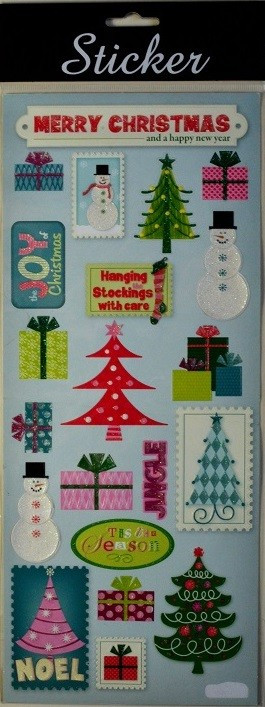 88090 - Merry Christmas Trees, Snowmen & Present Stickers