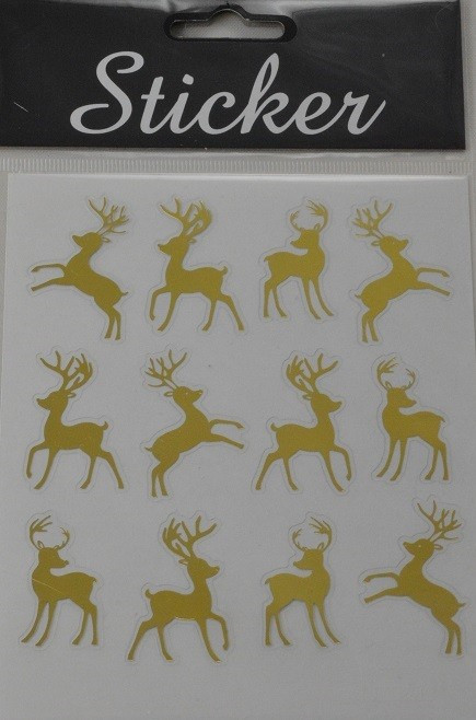 88095 - Christmas Golden Reindeer Stickers