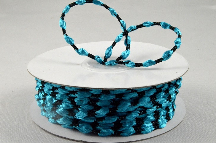 X333 - 3mm Woven Braided Thread x 25 Metre Rolls!-Aqua