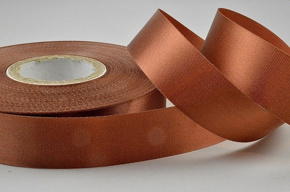 Y698 - 24mm Tan Acetate satin ribbon  x 50 metres