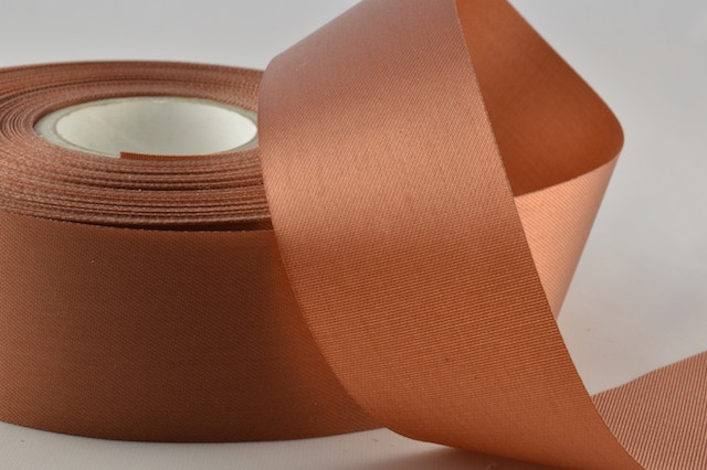 Y700 - 24mm Coffee Acetate satin ribbon  x 50 metres