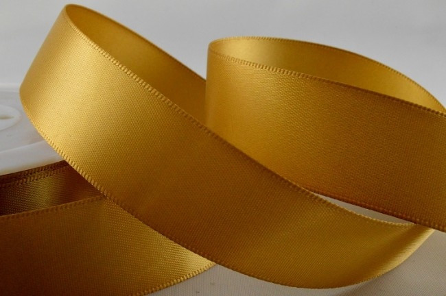 93977 - 38mm Dark Gold Double Sided Satin x 25 Metre Rolls!