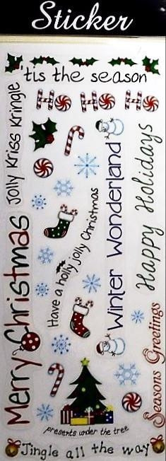 Y805 - Merry Christmas - Jingle All the Way Stickers-28 Multi
