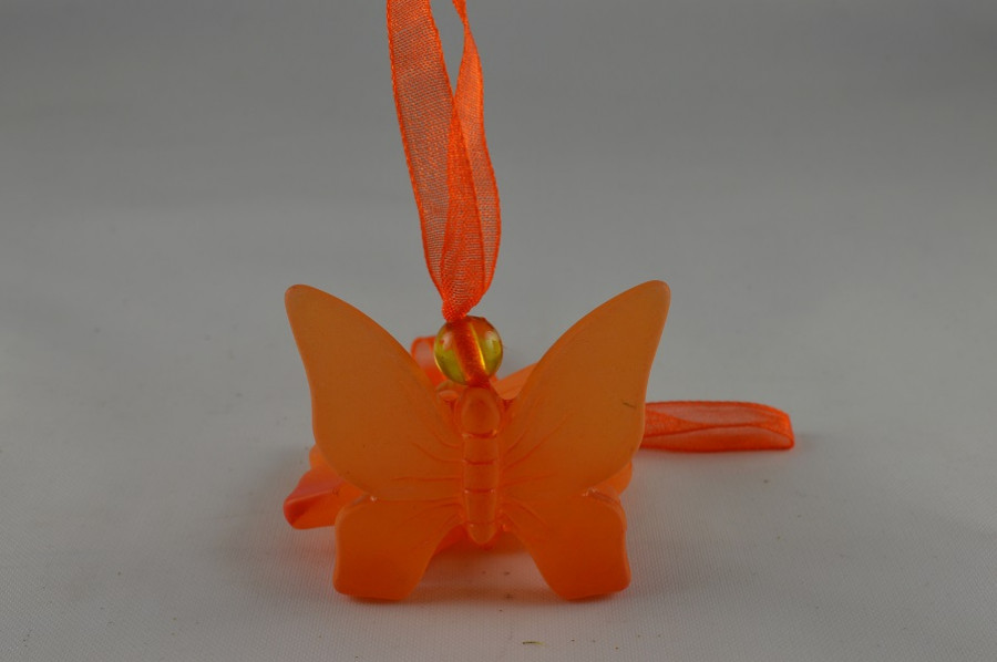 Y812 - 35mm Butterfly & Sheer Loop Accessory (12 Pieces per pack)-35mm-25 Orange-1 Pack (12 Pieces)