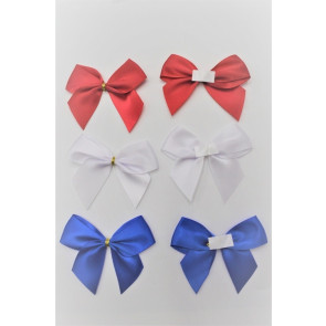 31169 - 25mm Double face satin Pre-tied Mini Bows available in various colours  (A Fantastic price of £0.47 for 6 bows)