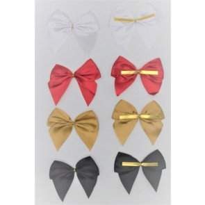 31172 - 50mm Double face satin Pre-tied Mini Bows available in various colours. A fantastic price of £0.51 for 3 bows