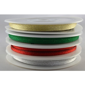 54107 - 3mm Colour Woven Glitter Ribbon x 20 Metre Rolls!