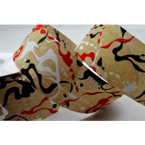 Y745 - 25mm Contemporary Painting Splash Ribbon x 10 Metre Rolls!