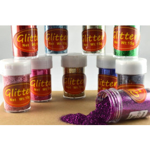 88017 - 15g Pots of Colourful Glitter