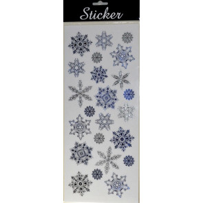 88096 - Blue & Silver Snowflake Stickers