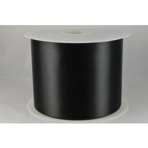 54033 100mm - Black Single Satin Sash Ribbon (50 Metres)