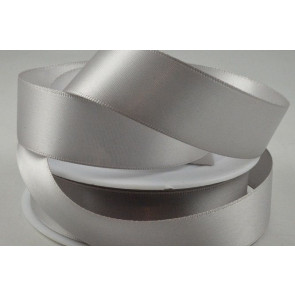 93977 - 25mm Light Silver Double Sided Satin x 25 Metre Rolls!