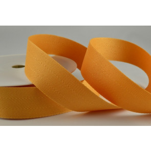 Y488 - 25mm Gold woven edge herringbone ribbon x 10mts