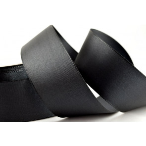 Y619 - 25mm Black Taffeta Ribbon (50 Metres)