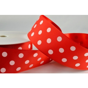 54204 - 38mm Red Polka Dot Ribbon (20 Metres)