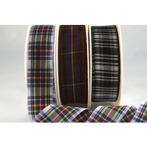 53780 -  16mm, 25mm & 38mm Tartan Ribbon (25 Metres)