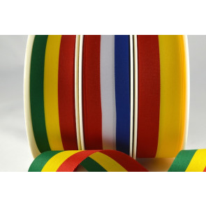 53998 - 15mm, 25mm & 40mm Striped Flag Ribbon (25 Metres)