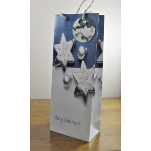 88120 - Sparkling Merry Christmas Glitter Baubles Bottle Bag & Tag!!