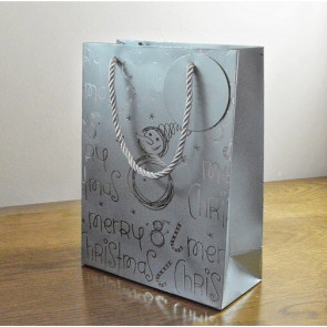 88124 - Merry Christmas Silver Snowman Gift Bags & Tag!!