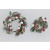 22087 - Christmas candle decoration.  Frosted pine cones and pine needles with bright red and snowy berries.  2 different sizes available