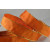 Y408 - 25mm Wired Polyester Ribbon with Lurex Edge (25 Metres)-25mm-26 Orange