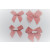 31175 - 15mm / 25mm Hand tied Red Gingham ribbon bow with adhesive pad (6 pieces in a pack) 