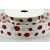 55136 - 22mm White grosgrain ribbon printed with a Swirling Lady Birds design x 10mts. 