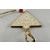 Y792 - Wooden Multi Coloured Tree with Loop (1 Piece)-9cm x 7.5cm-54 Beige & White-1 Piece